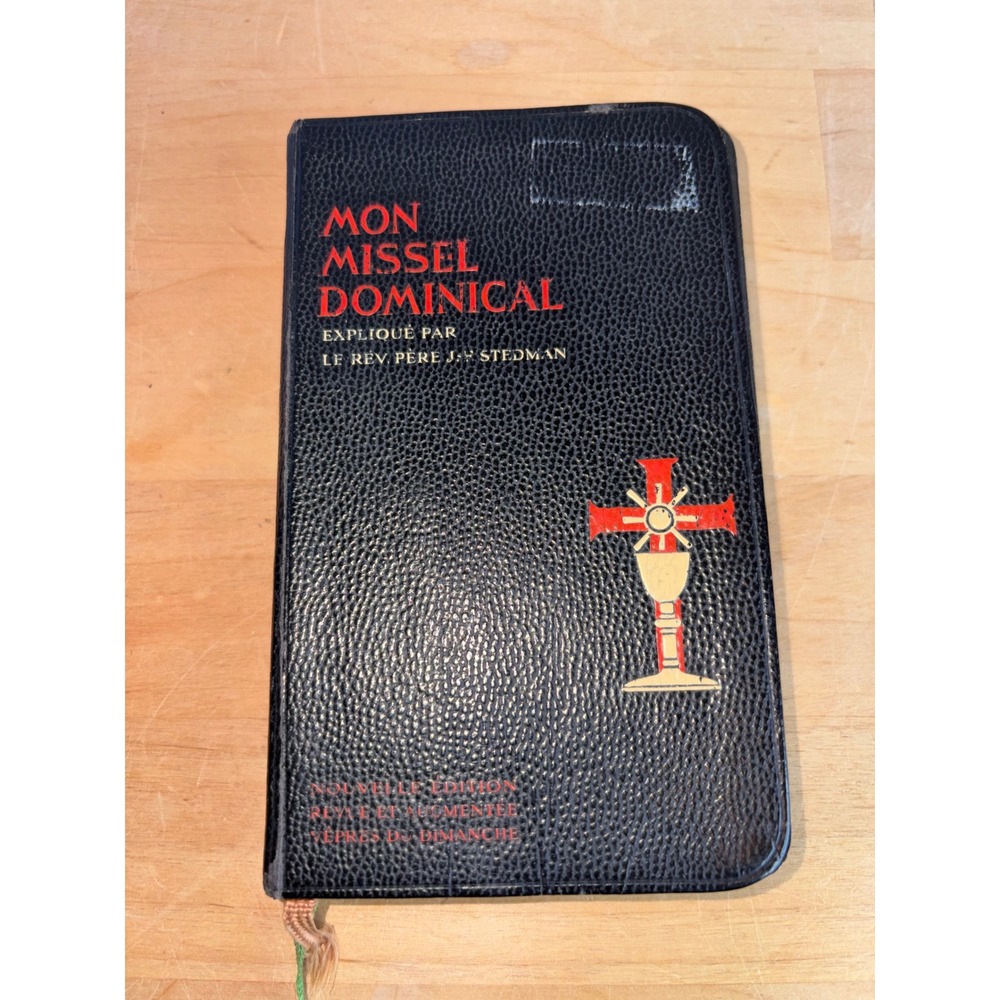 Vintage 1950s French Catholic Missal Book "Mon Missel Dominical" Father Stedman